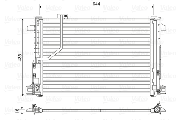 Condensatore, Climatizzatore - 814044 VALEO