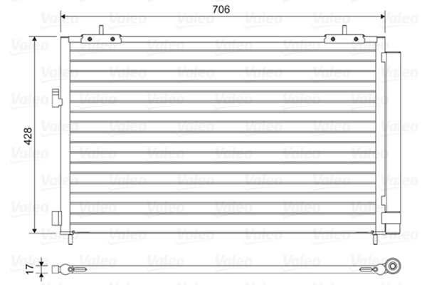 Condensatore, Climatizzatore - 814046 VALEO
