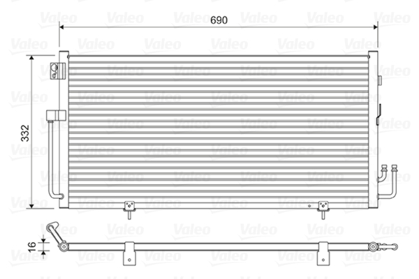 Condenser, air conditioning - 814063 VALEO