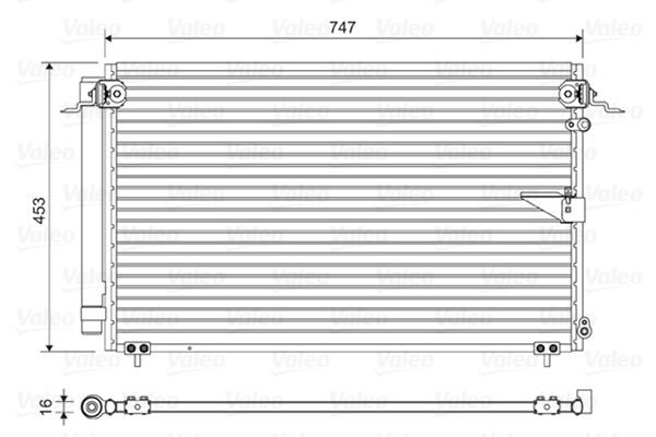 Condenser, air conditioning - 814112 VALEO