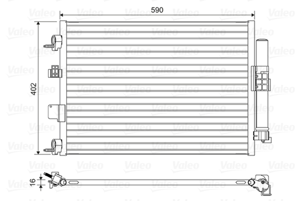 Condenser, air conditioning - 814161 VALEO