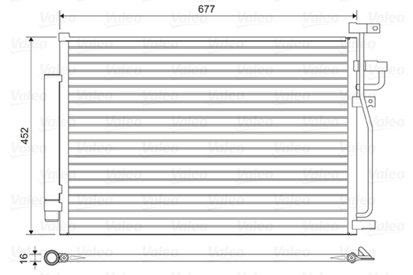 Condenser, air conditioning - 814166 VALEO