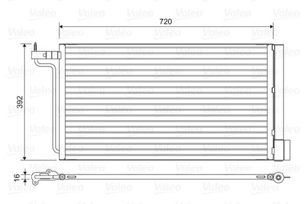 Condenser, air conditioning - 814177 VALEO
