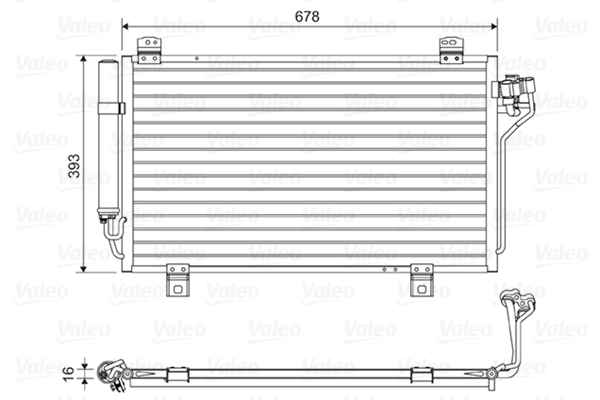 Condenser, air conditioning - 814195 VALEO