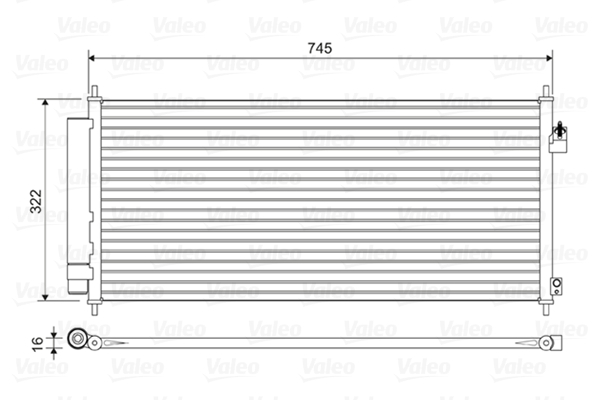 Condensatore, Climatizzatore - 814413 VALEO
