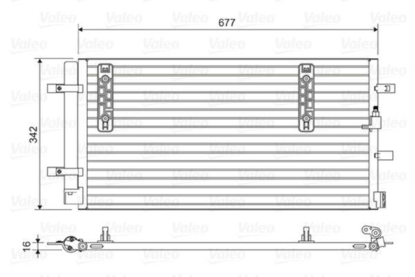 Condenser, air conditioning - 814419 VALEO