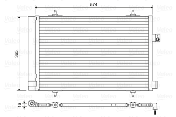 Condenser, air conditioning - 814420 VALEO
