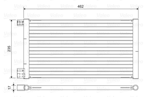 Condenser, air conditioning - 814433 VALEO