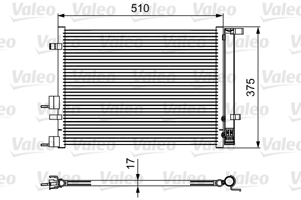 Condensatore, Climatizzatore - 814435 VALEO