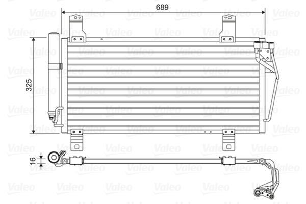 Condenser, air conditioning - 814456 VALEO