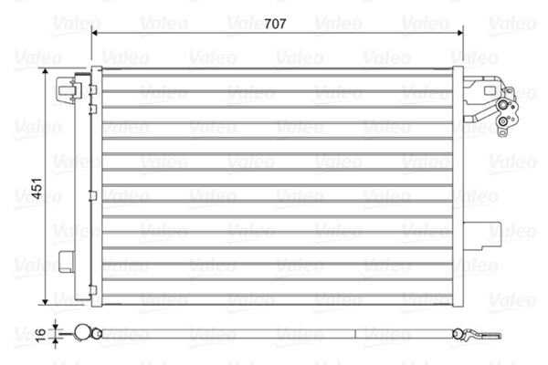 Condenser, air conditioning - 814461 VALEO