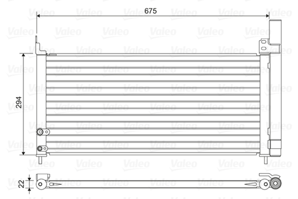 Condenser, air conditioning - 814464 VALEO