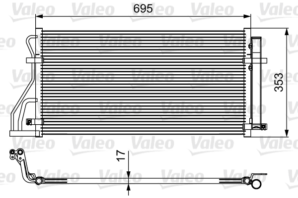 Condenser, air conditioning - 814488 VALEO