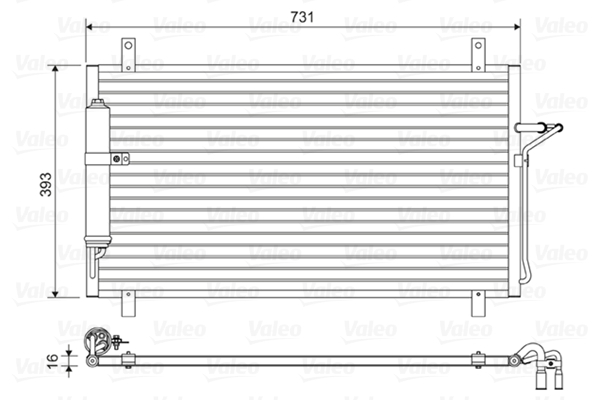 Condenser, air conditioning - 814496 VALEO