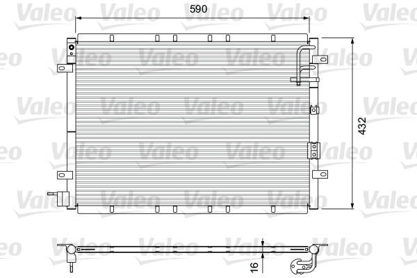 Конденсатор, кондиционер - 818080 VALEO