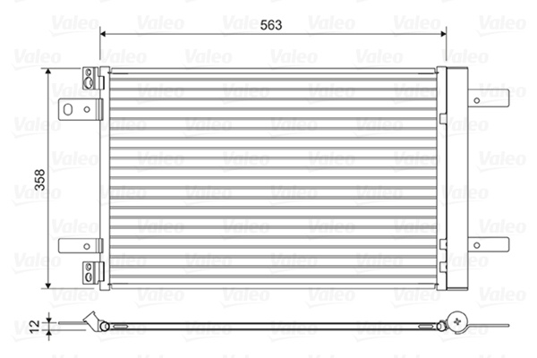 Condenser, air conditioning - 822550 VALEO