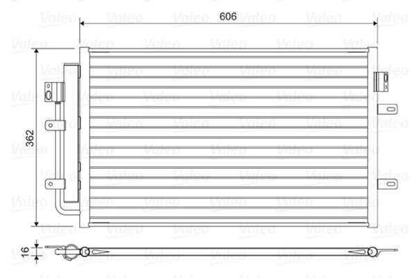 Condenser, air conditioning - 822551 VALEO