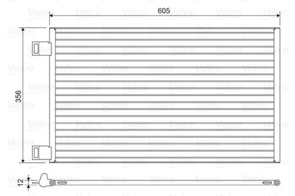 Condenser, air conditioning - 822553 VALEO