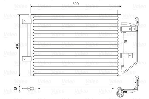 Condenser, air conditioning - 822556 VALEO
