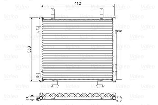 Condenser, air conditioning - 822573 VALEO