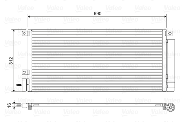 Condenser, air conditioning - 822576 VALEO