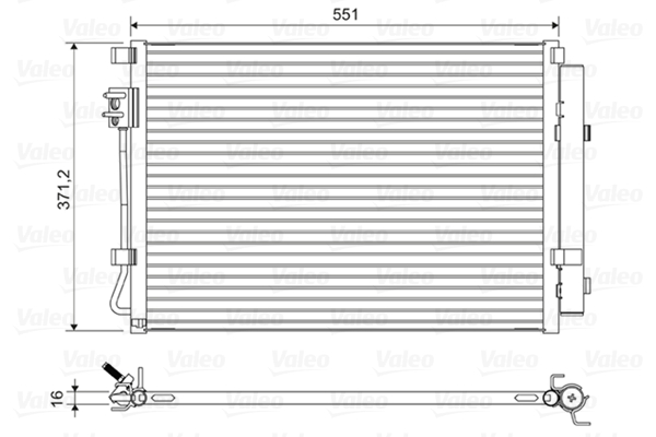 Condensatore, Climatizzatore - 822581 VALEO