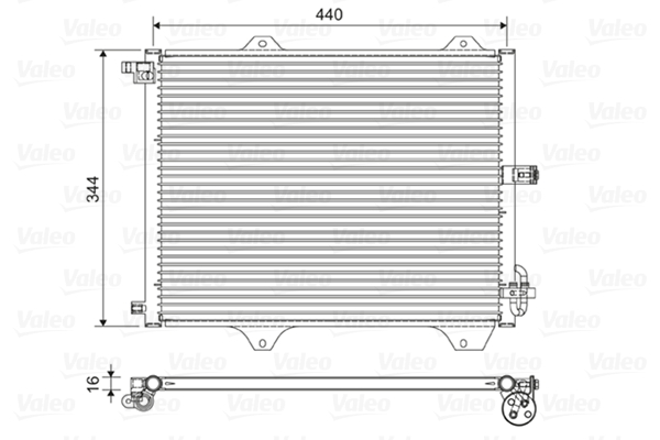 Condenser, air conditioning - 822588 VALEO