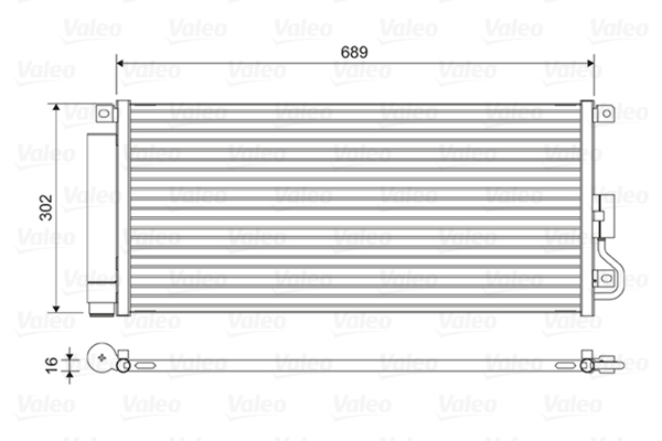 Condenser, air conditioning - 822592 VALEO