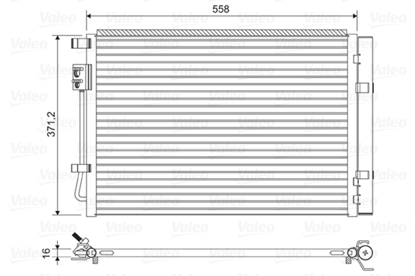 Condenser, air conditioning - 822597 VALEO