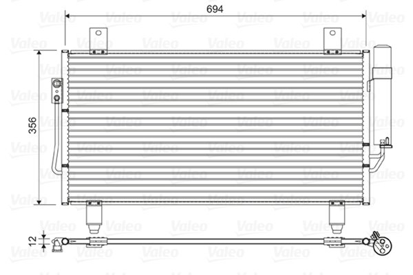 Condenser, air conditioning - 822599 VALEO