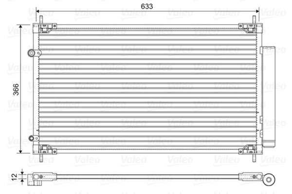 Condenser, air conditioning - 822604 VALEO