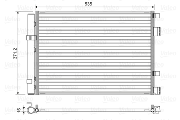 Condenser, air conditioning - 822610 VALEO