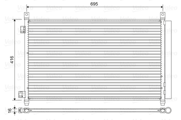 Condenser, air conditioning - 822611 VALEO