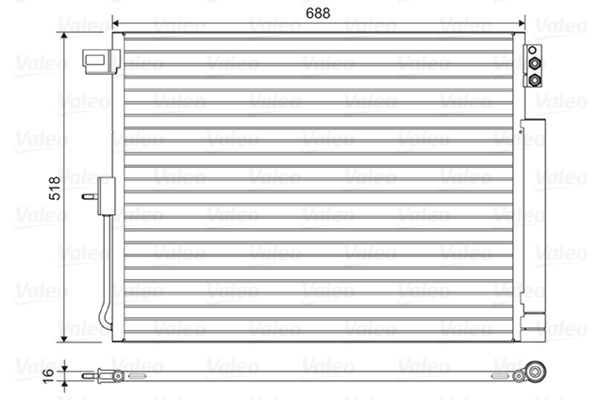 Condenser, air conditioning - 822616 VALEO