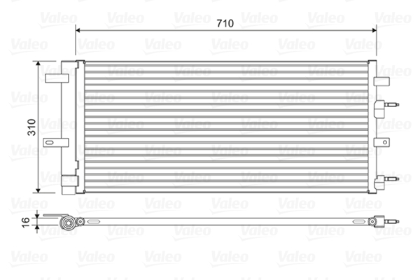 Condenser, air conditioning - 822618 VALEO