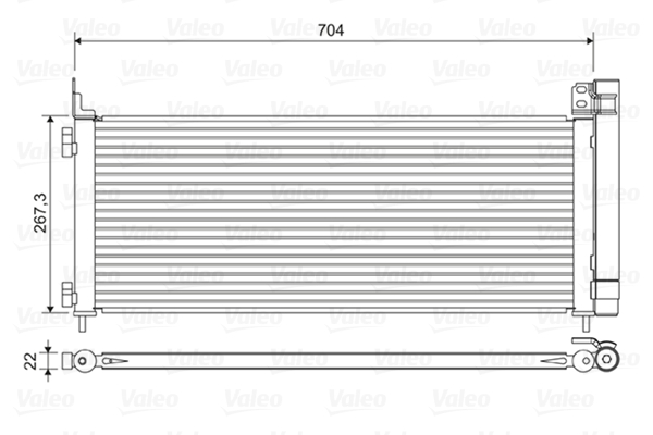 Condenser, air conditioning - 822619 VALEO
