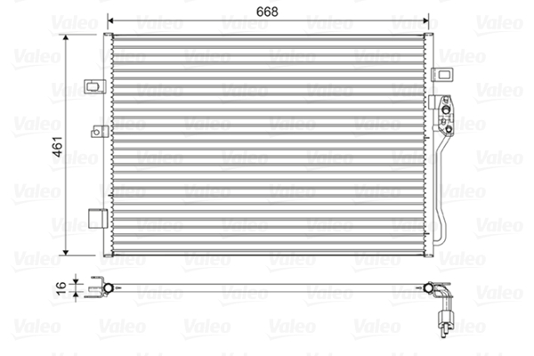 Condenser, air conditioning - 822625 VALEO