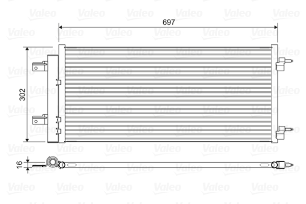 Condensatore, Climatizzatore - 822626 VALEO