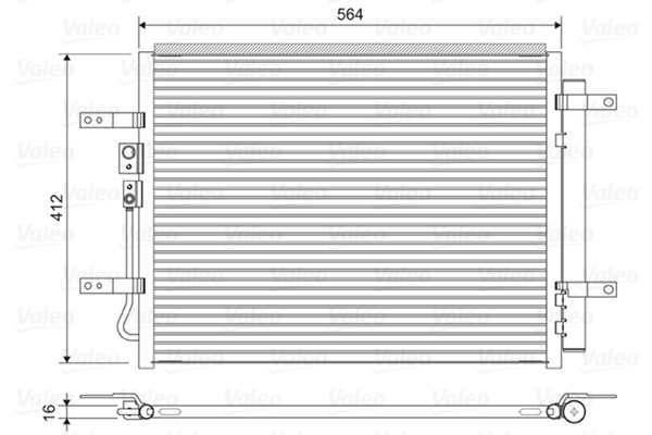 Condensatore, Climatizzatore - 822628 VALEO
