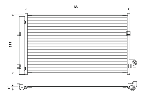 Condenser, air conditioning - 822647 VALEO