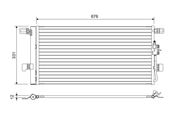 Condenser, air conditioning - 822648 VALEO