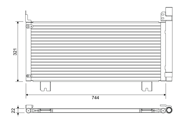 Condenser, air conditioning - 822651 VALEO
