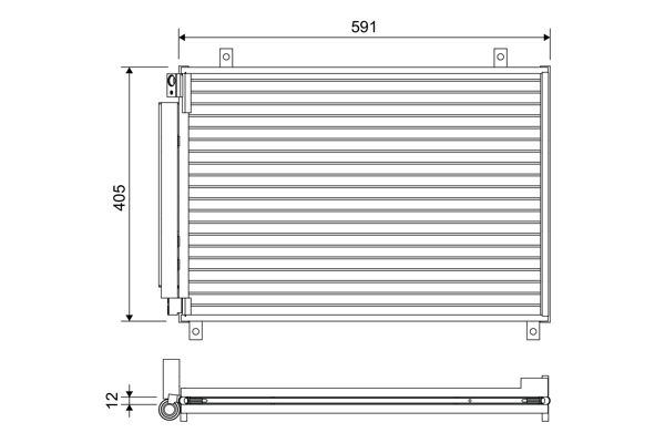 Condenser, air conditioning - 822656 VALEO