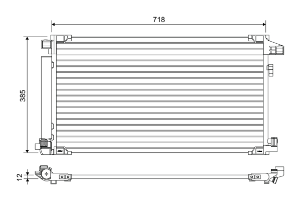 Condensatore, Climatizzatore - 822658 VALEO