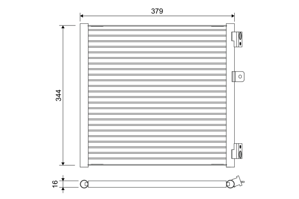 Condensatore, Climatizzatore - 822660 VALEO