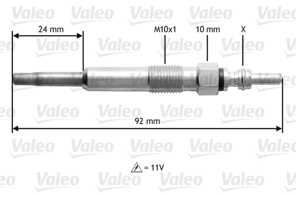 kaitinimo žvakė - 345104 VALEO