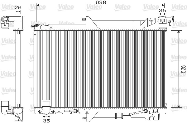 Radiator, engine cooling - 733146 VALEO
