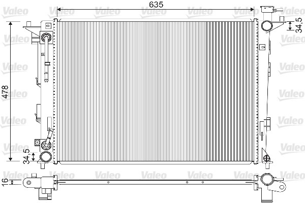 radiatorius, variklio aušinimas - 733213 VALEO