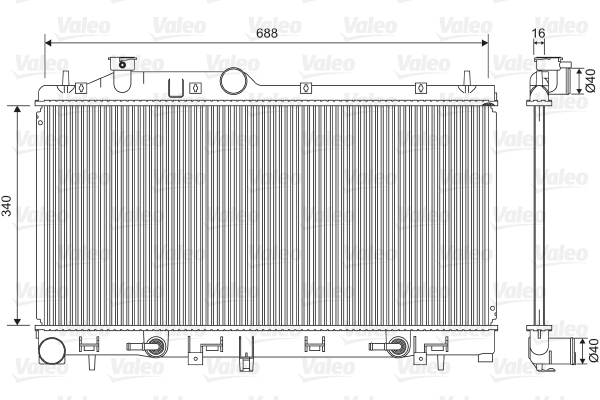 radiatorius, variklio aušinimas - 701554 VALEO