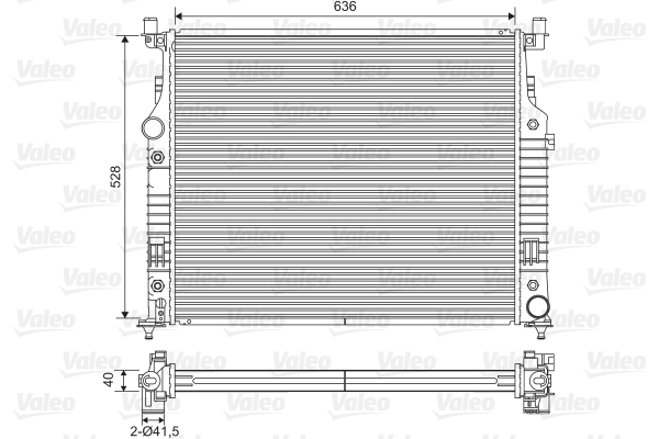 Radiator, engine cooling - 701569 VALEO